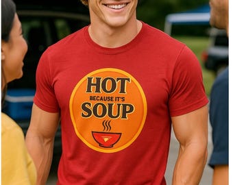 Uniseks T-shirt Soup Branded, grappig T-shirt Soup Bowl, Gift Hot Soup Lover, Soup Graphic Top, Shirt Soup Fan