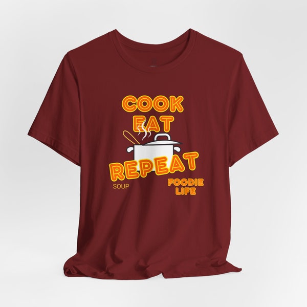 Foodie Life Love Eating Cooking Chef Recipes T-Shirt, Prepare Breakfast Lunch Dinner Mealtime Doggie Bag Tee, Bistro Diner Restaurant T