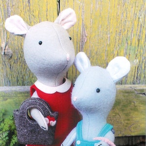 Darla and Bean ~ Whimsical Mice PATTERN RR040