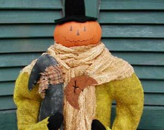 Pumpkinman & Crow ~ Primitive Doll PATTERN CF570