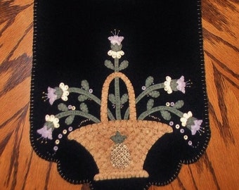 Nature's Gift - Wool Applique Table Runner PATTERN - PLP157