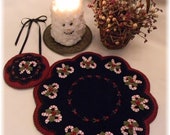 Primitive wool applique PATTERN - Christmas Candy - PLP178