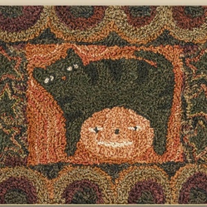 Smokey Cat ~ Punchneedle PATTERN TK93