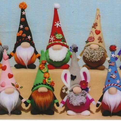 Little Holiday Gnomes Seasonal Gnome PATTERN HHF529 Etsy