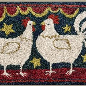 Hey Chickie - Primitive Punchneedle PATTERN - TK189