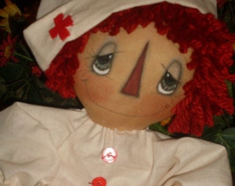 Nurse Annie Nightingale ~Primitive Doll PATTERN    KCP156