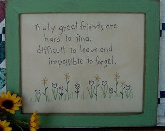 Great Friends ~ Primitive Embroidery PATTERN CS71