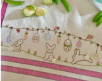 Easter Dishtowel - Embroidery PATTERN - BR253