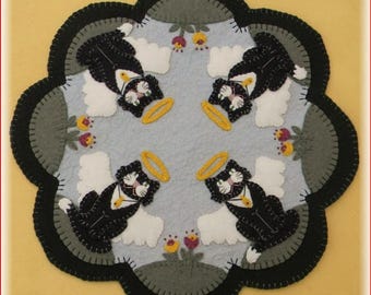 Angel Kitties ~ Candle Mat PATTERN PLP146