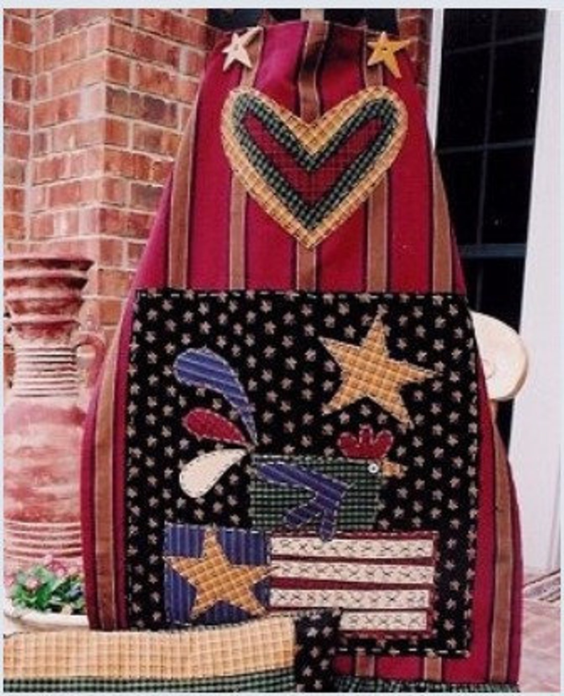 US Grade A ~ Hand Applique Apron and Pillow PATTERN MQ311 - Etsy
