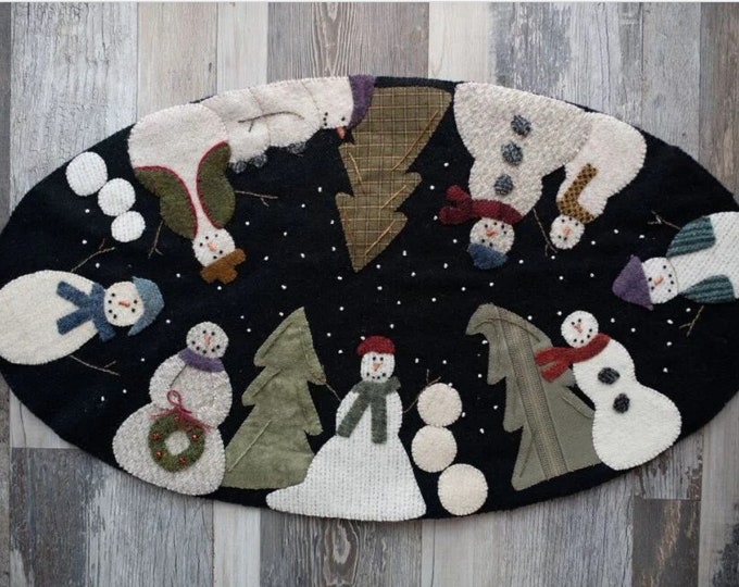 Family ~ Wool Applique Penny Rug PATTERN BPJ410 - Etsy