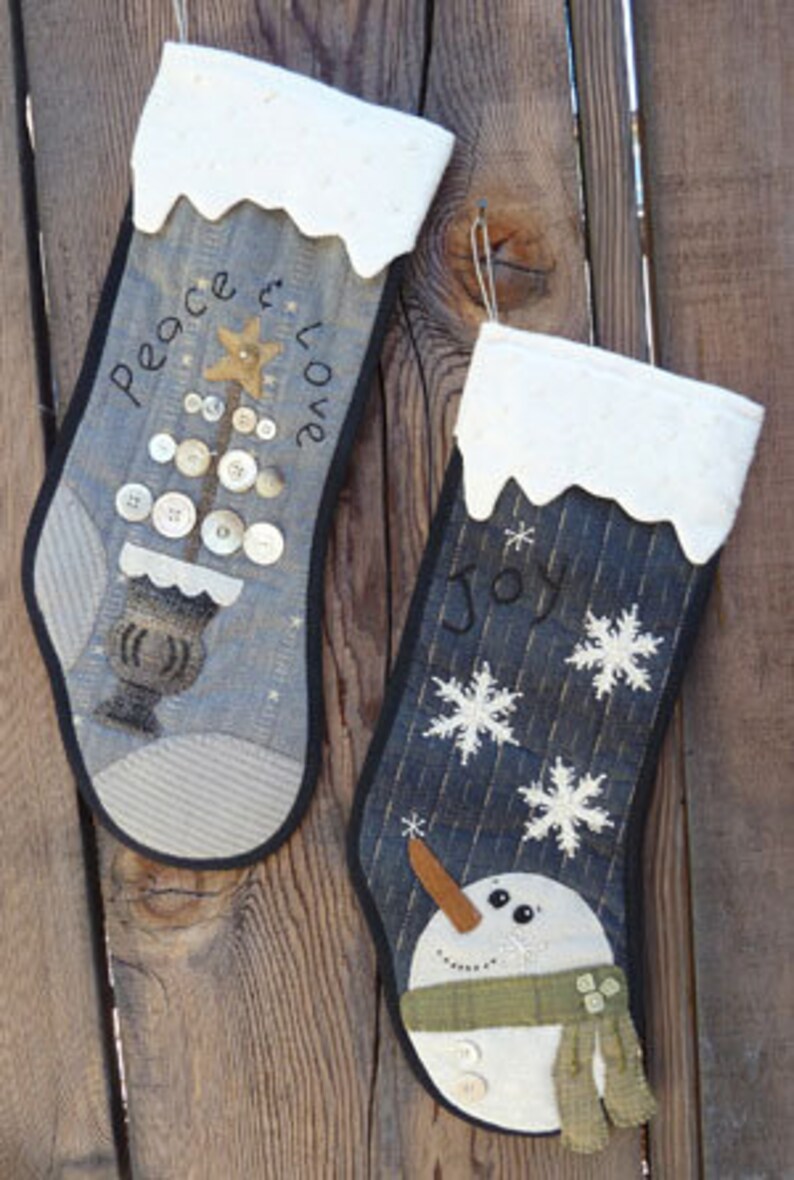 Panellapee /'n Friends Snowman pattern primitive Tree