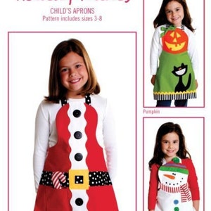 Holiday Friends -Children Apron PATTERN -  CG164