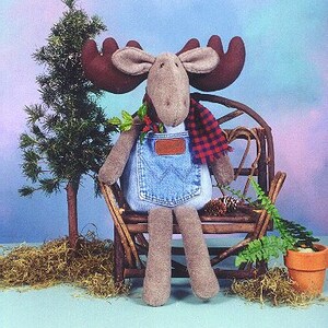 Bruce the Moose ~ Recycle jean Doll PATTERN CG85