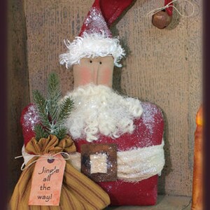 Santa Shelf Sitter - Primitive Santa PATTERN CF868