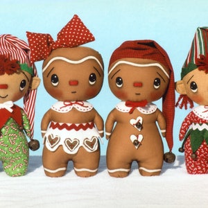 Gingerbread Buddies - Gingerbread Doll PATTERN -  HHF323