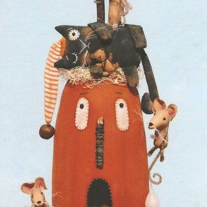 Cat Nap? With Jack -Primitive Pumpkin PATTERN - HHF474