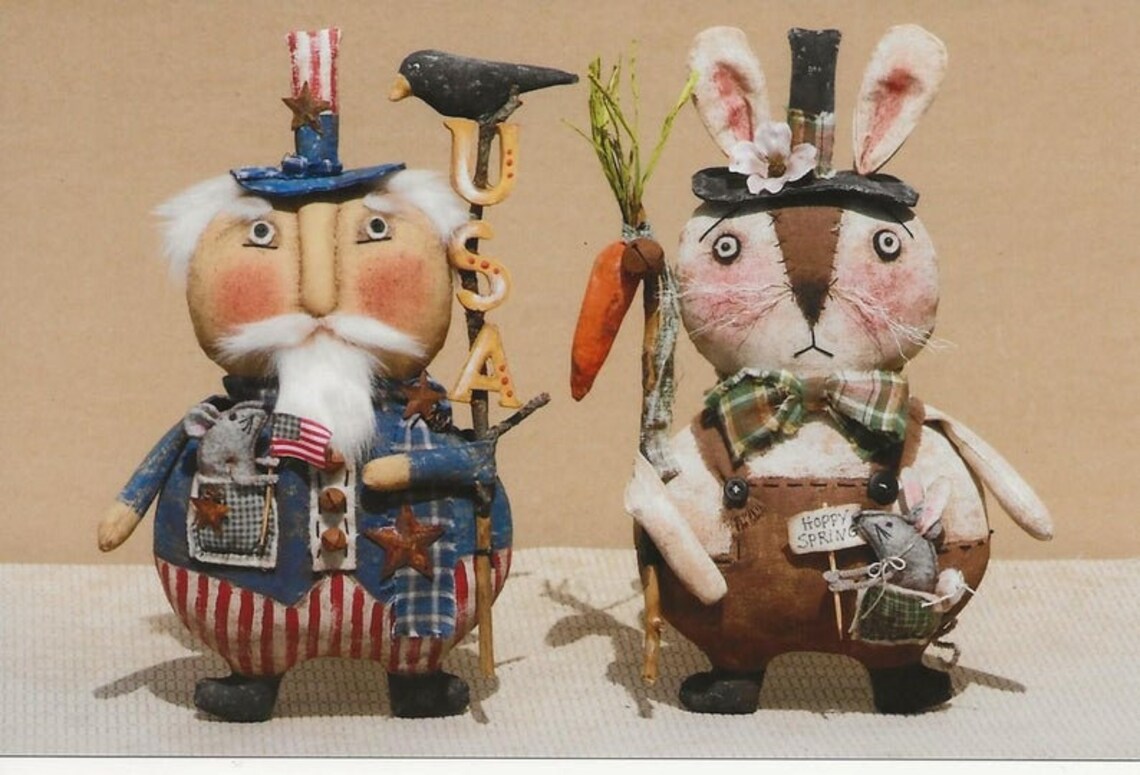 Peter Rabbit Sam Seasonal Men Peter Rabbit - Bunny and Uncle Sam PATTERN HHF511 - Etsy