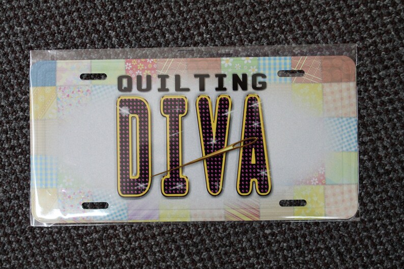 Quilt License Plate Quilting Diva Etsy