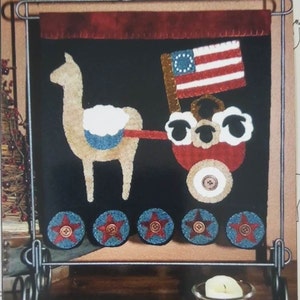 Here a Llama There A Llama ~ Wool Applique PATTERN ABS106WA