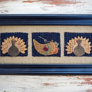 Turkey Talk ~ Wool Applique PATTERN BPJ322