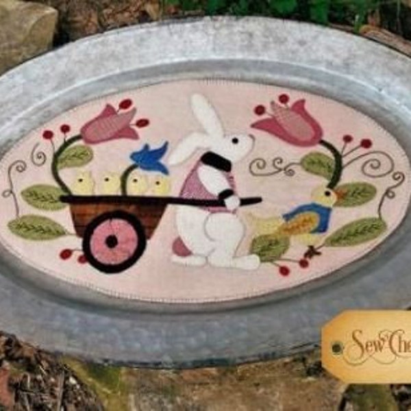 Spring Fling - Primitive Wool Applique PATTERN - SC122