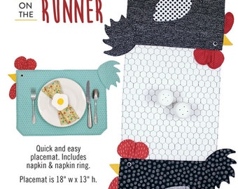 Chickens on the Run -Placemat PATTERN   CG182