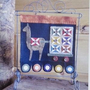 Here A Llama There A Llama ~ Wool Applique PATTERN ABS107WA