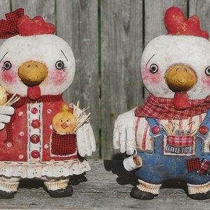 The Flowers - Whimsical Chicken PATTERN HHF510