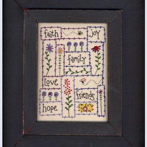 Love, Hope, Joy ~ Embroidery PATTERN MAC110