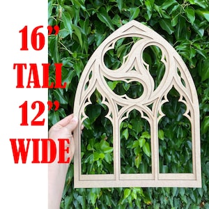 Wall decor, Gothic tracery home decor, Cathedral window, victorian goth frame diy kit, Gothic revival church window