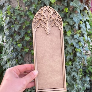 Cathedral arch picture frame kit, Gothic decor, Witchy decor, Wall art, Bookshelf decor