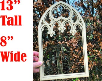 Wall decor, Gothic tracery home decor, Cathedral window, Frame making, Gothic design, Church window decoration