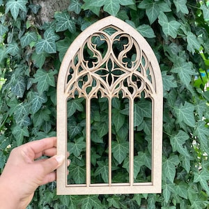 Wall decor, Gothic tracery home decor, Cathedral window, victorian goth frame diy kit, Gothic revival church window