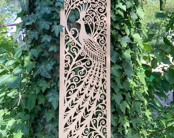 Art Nouveau Window Grille Wall Decor: Unfinished MDF Panel