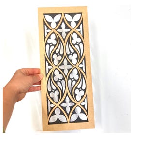 Gothic panel Wall decor, Gothic tracery home decor, Cathedral window, Gothic revival interier, Church window wall art