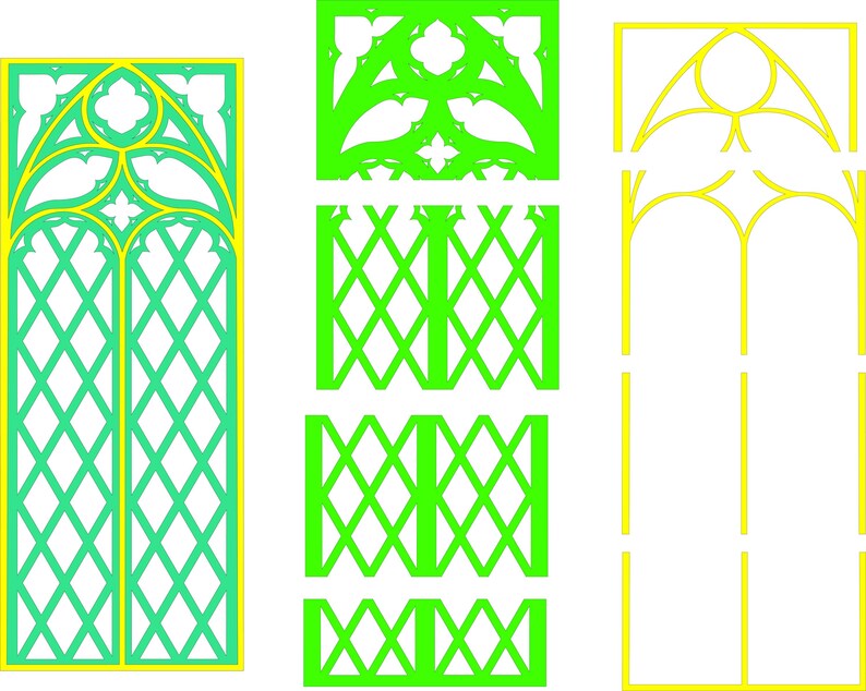 Tracery Pattern Large Gothic Tracery Frame for DIY Projects, Cathedral Arch Window - Etsy