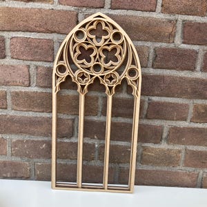 Cathedral window frame, gothic tracery laser cut diy hhome decor panel
