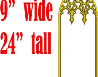 Wall decor, Gothic tracery home decor, Cathedral window, Church window, Wall ornament, Gothic revival wall art