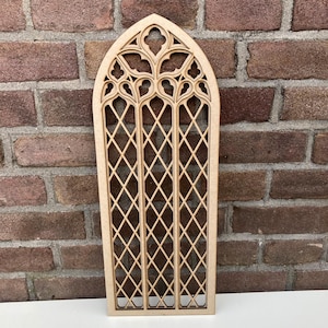 Wall decor, Gothic tracery home decor, Cathedral window, gothic revival, Victorian goth arch Gothic frame DIY kit, Altar Shrine architecture