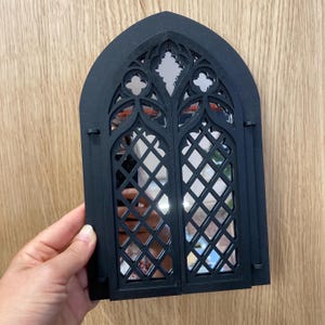 Cathedral Gothic wall decor, Goth mirror, Church window picture frame, Religious decor, Shrine, Altar, Spiritual corner