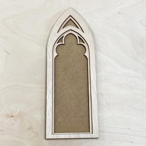 Gothic arch picture frame, Cathedral window, Frame making, Gothic  tracery design, Church window decoration, Painting supplies