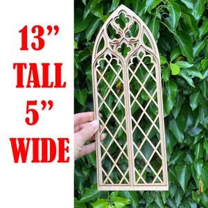 Wall decor, Gothic tracery home decor, Cathedral window, Altar diy, Shrine diy, Gothic revival decor, Wall art