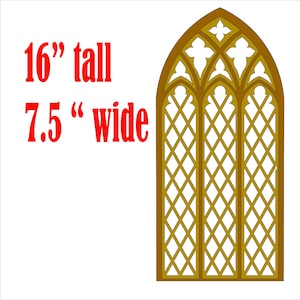 Wall decor, Gothic tracery home decor, Cathedral window, Altar diy, Shrine diy, Gothic revival decor, Wall art, Gothic arch