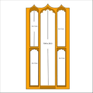 Gothic frame for a poster, Cathedral window wall decor , Church gothic wall art diy supply