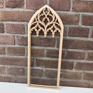 Gothic tracery home decor, Cathedral window wall decor  DIY
