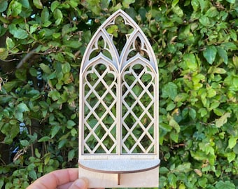 Kit de bricolage pour étagère murale gothique avec bougeoir, applique murale style gothique, étagère à bibelots style cathédrale, autel de prière, décoration religieuse