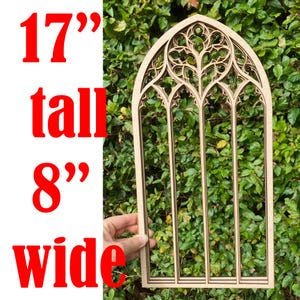 Gothic revival Wall decor, Gothic tracery home decor, Cathedral window frame, gothic scenery, Victorian goth decor, Church window  DIY kit