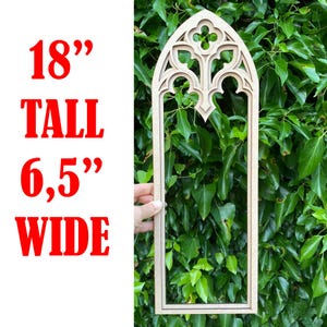 Wall decor, Gothic tracery home decor, Cathedral window, Victorian goth church window, Gothic revival frame diy kit
