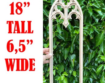 Wall decor, Gothic tracery home decor, Cathedral window, Victorian goth church window, Gothic revival frame diy kit